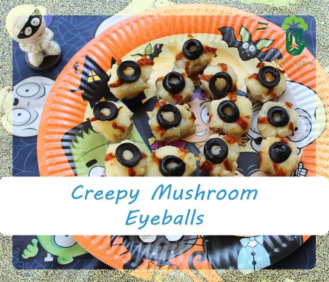 It's not a halloween party until someone's eating eyeballs! Halloween Buffet Table, Vegan Stuffed Mushrooms, Halloween Buffet, Vegan Halloween, Stuffed Mushroom, Halloween Recipes, So Creative, Buffet Table, Youtube Video