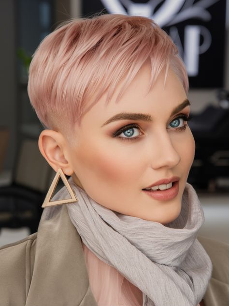 27 Winter Haircuts for Plus Size Women 2024-2025: Stylish Ideas for Every Face Shape Pixie Haircuts For Oval Faces, Haircuts For Plus Size Women, Haircuts For Plus Size, Pixie Color, Cropped Pixie, Winter Haircuts, Winter Hairstyle, Platinum Blonde Pixie, Cut Layers