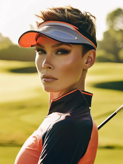 Explore 37 chic golf hairstyles for women, perfect for the course. From sleek ponytails and elegant buns to sporty braids and edgy undercuts, find the best look to enhance your game. Discover hairstyles for every hair length and type, complete with tips on maintenance and styling. Ideal for amateur and professional golfers alike. Undercut For Short Hair, Golf Hairstyle Women, Sporty Braids, Golf Hairstyle, Elegant Buns, To Braids, Chic Ponytail, Short Hair Ponytail, Elegant Bun