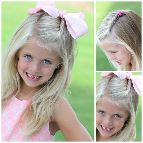 25 Little Girl Hairstyles...you can do YOURSELF! School Picture Hairstyles, Picture Day Hair, Easy Little Girl Hairstyles, Kid Hairstyles, Girl Hair Dos, School Hairstyles, Princess Hairstyles