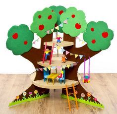 how to make a tree out of cardboard - Google Search Treehouse Craft, Cnc Furniture Design, Tree House For Kids, Dream Tree House, Playhouse Cardboard, Crafting Ideas For Kids, Cardboard Buildings, Cardboard Furniture Design, Furniture Cnc