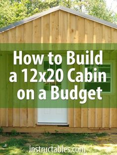 12x20 Cabin, Cabin On A Budget, Diy Shed Kits, Wohne Im Tiny House, Diy Storage Shed, Building A Cabin, Landscaping Flowers, Strawberry Garden, Diy Shed Plans