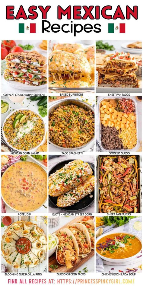 25 Easy Mexican Recipes Easy Delicious Mexican Dinners, Easy Mexican Food Recipes For A Crowd, Mexican Recipes For Potluck, Mexican Get Together, Mexican Main Dishes For Party, Mexican For Two, Mexican Potluck Dishes For Work, Mexican Recipes For Two, Mexican Food Easy Dinners