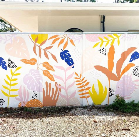 Outside Wall Paint, Floral Murals, Garden Mural, Wall Graphic, Open Sky, Mural Wall, Mural Wall Art, Backyard Fun, Concrete Wall