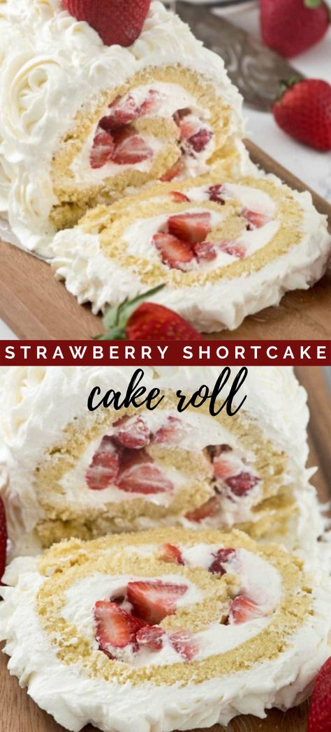 Berry Roll Cake, Strawberry Cream Roll, Strawberry Cake Rolls, Strawberry Rolled Cake, Dessert Roll Recipes, Strawberry Cream Roll Cake, Christmas Rolled Cake, Valentine Roll Cake, Strawberry Cake Roll With Cream Cheese