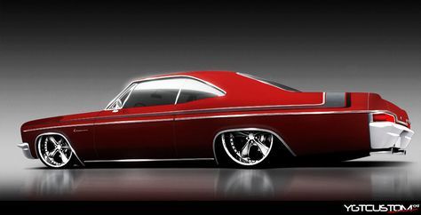 66 Impala Red by ygt-design Chevrolet Impala 1970, Fire Rain, 66 Impala, Ford Mustang Classic, Hello Stranger, Safe Cars, Lowrider Cars, Concept Car Design, Chevy Impala