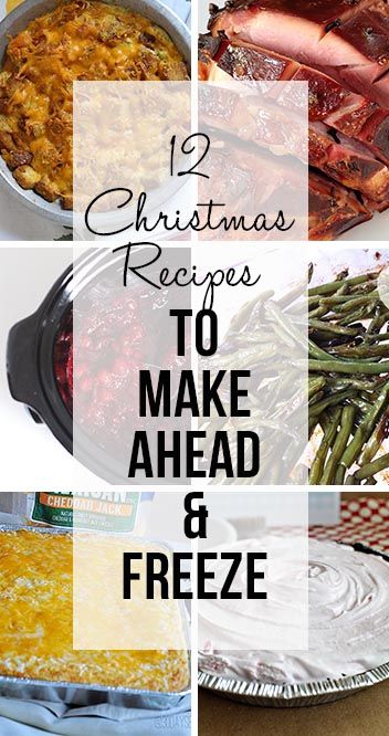 Christmas dinner recipes | 12 Christmas Recipes to Make Ahead and Freeze.  Be less stressed during the holidays by making things ahead and freezing them. | www.thirtyhandmadedays.com Christmas Dinner Recipes Easy, Christmas Dinner Recipes, Easy Christmas Dinner, Christmas Buffet, Christmas Dinner Menu, Frozen Christmas, Christmas Eve Dinner, Xmas Dinner, Hosting Christmas