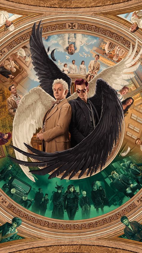 Go Wallpaper, Good Omens Book, Terry Pratchett, Wallpaper Dekstop, Good Omens, Michael Sheen, A Wallpaper, Neil Gaiman, Angels And Demons