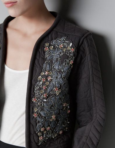 EMBROIDERY AND JEWELS CARDIGAN Women's Cardigans, Textile Fiber Art, Zara United States, Blazers For Women, Try It, Cardigans For Women, Fiber Art, Cardigans, Look At