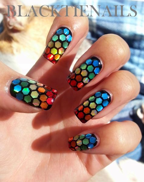 Nail Designs Round, Rainbow Nail Ideas, Nail Protector, Nails Rainbow, Rainbow Nail, Easy Manicure, Pretty Nail Art Designs, Pretty Nail Art, Rainbow Nails