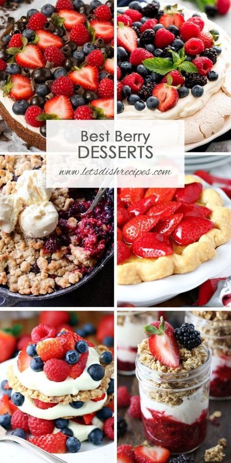 Berry Recipes Dessert, Fresh Berries Dessert, Berry Desert, Mixed Berry Dessert, Berry Desserts, Fruit Sweets, Cakes And Pies, Berry Dessert Recipes, Fruit Recipe