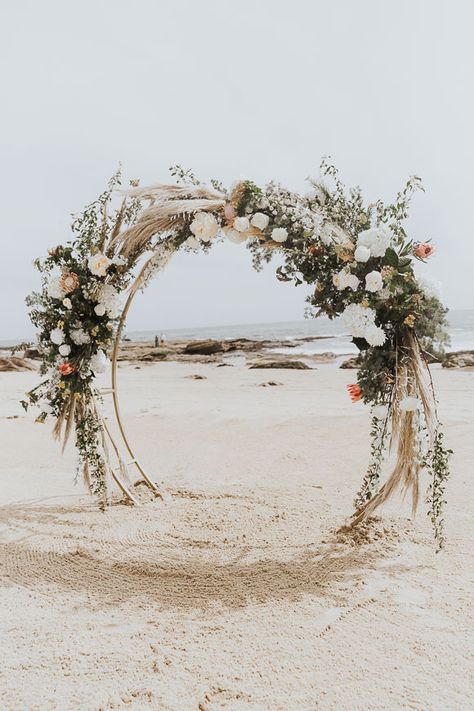 Tea Ceremony Wedding, Brides Mate, Beach Wedding Arch, Wedding License, Circle Arch, People Getting Married, Laid Back Wedding, Crystal Cove, Wedding Arbour