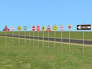 Mod The Sims - Traffic Sign Collection Cc Shopping, Pedestrian Crossing, Sims Builds, Traffic Sign, Traffic Lights, 4th Street, Los Sims, Traffic Signs, Community Business