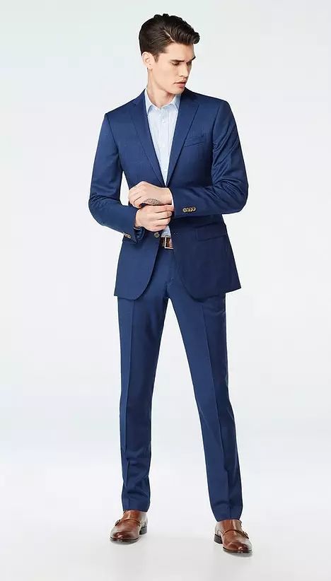 Mens Navy Suits, Businessmen Outfit, Professional Poses For Men, Mens Navy Suit Outfit, Navy Suit No Tie, Men’s Navy Suit, Blue Suit No Tie, Cocktail Dress Men, Suit Poses For Men