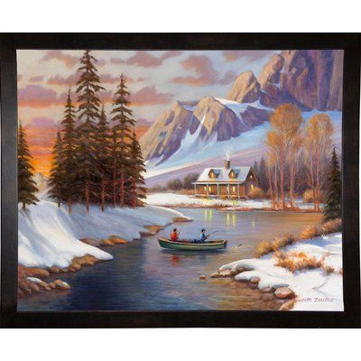 Loon Peak 'Last Catch of the Season' Print Format: Cafe Espresso Wood Framed Paper Contemporary Wall Decor, The Masterpiece, Acrylic Wall Art, Big Canvas Art, Glass Wall Art, Framed Canvas Art, Glass Wall, Canvas Artwork, Online Art