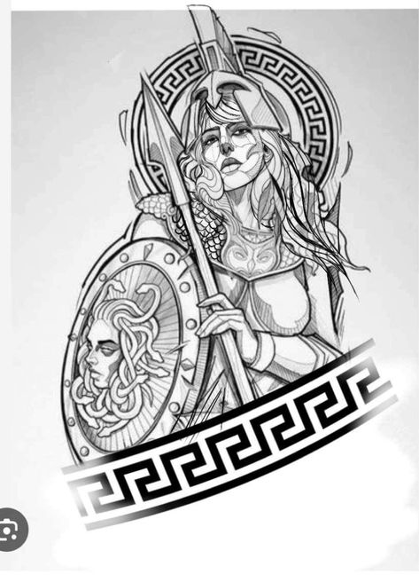 New Age Tattoo, Circus Tattoo, Athena Tattoo, Norse Mythology Tattoo, Greek Goddess Art, Neo Tattoo, Minimalist Tattoo Ideas, Animal Tattoo Ideas, Cool Tattoo Drawings