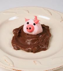 Click to enlarge - Chocolate pudding  mud bath and marshallow pig Mud Recipe, Pig In Mud, Enjoy Your Meal, Edible Crafts, Bible Games, Fun Recipes, Family Crafts, Bible Crafts, Fun Kids Food