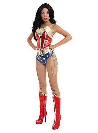 CLASSIC WONDER WOMAN COSTUME, Wonder Woman Armor, Wonder Woman Corset, Woman Armor, Heroes And Villains Costumes, Classic Wonder Woman, Woman Costumes, Halloween Merch, Costume Guide, Villain Costumes