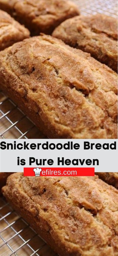 Snickerdoodle Bread, Cinnamon Recipes, Bread Recipes Sweet, Delicious Bread, Dessert Bread, Snickerdoodles, Bread Recipes Homemade, Food Cakes, Perfect Food