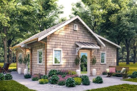 Small Cottage House Plans, Small Cottage Homes, A Small House, Small House Floor Plans, Open Concept Floor Plans, Cottage Plan, Small Cottage, Wheelchair Accessible, Cottage House