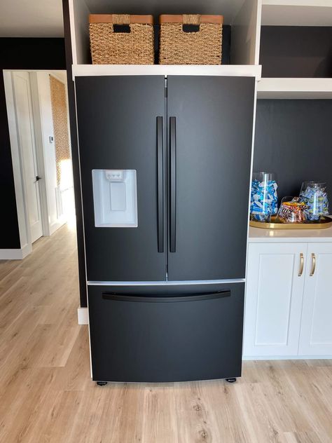 Black Fridges, New Fridge, Black Refrigerator, Refrigerator Wraps, Color Refrigerator, Stainless Steel Fridge, Door Wraps, Stainless Steel Refrigerator, Kitchen Stand