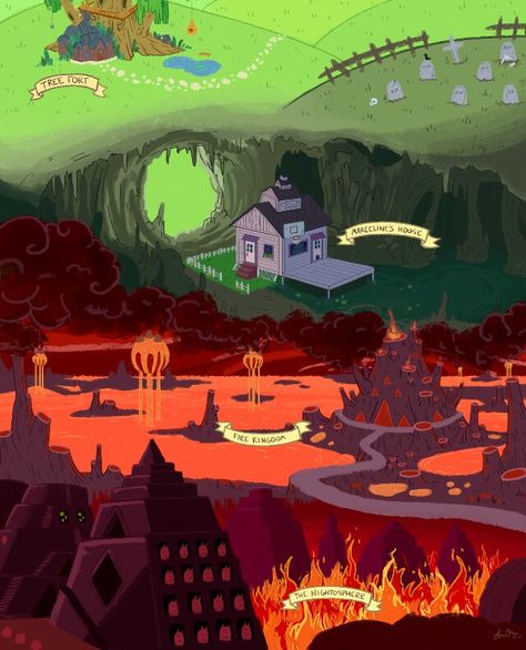 Adventure Time Adventure Time Parties, Midnight Gospel, Adventure Time Style, Estilo Cartoon, Land Of Ooo, Make A Map, Tree Fort, Best Cartoons Ever, Adventure Time Wallpaper