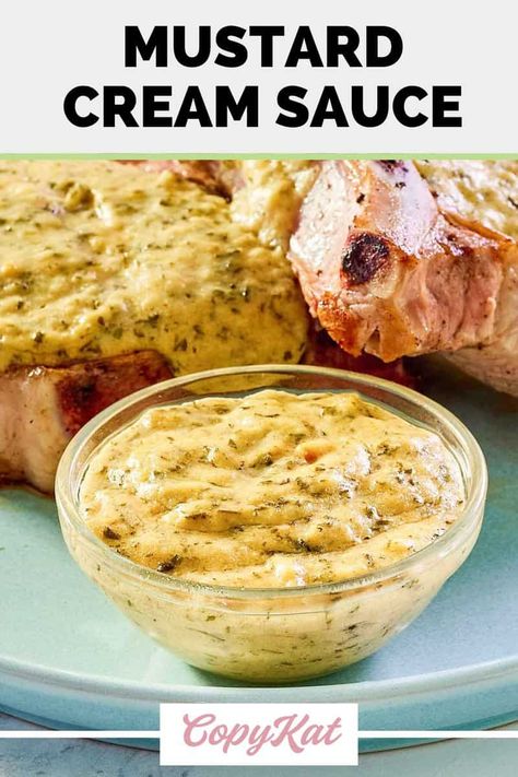 Pork Chops Mustard Cream Sauce, Mustard Sauce For Pork, Mustard Sauce For Chicken, Steak And Vegetables, Pork Chop Sauce, Dijon Mustard Sauce, Creamy Dijon, Mustard Cream Sauce, Creamy Mustard Sauce