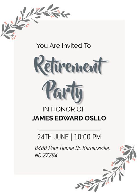 1,350+ Free Retirement Templates Retirement Templates Free, Retirement Invitation Card Template, Retirement Invitation Card, Retirement Invitation, Retirement Invitations, Retirement Party Invitations, Promotional Flyers, Invitation Card Template, Campaign Posters