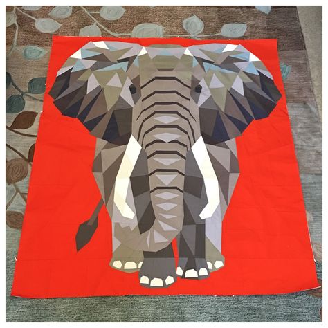 Elephant Abstractions, Elephant Quilts, Elephant Quilts Pattern, Violet Craft, Quilt Animals, Woodland Quilt, Elephant Quilt, African Quilts, Foundation Paper Piecing Patterns