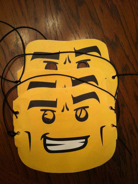 lego Masks Lego Masks, Lego Mask, Paper Face Mask, Lego Baby, Lego Theme, Party Zone, Lego Club, Lego Birthday Party, Lego Man