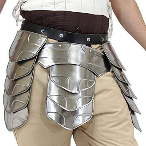 NauticalMart "Hung Middle Age Knights Tasset Battle Armor Plated Steel Waist Fauld Belt Waist Armor, Fantasy Attire, Armour Ideas, Japanese Beetle, Armor Plate, Clothing Reference, Larp Armor, Battle Armor, Fantasy Armor