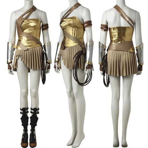 Gold Armour, Gladiator Costume, Wonder Woman Accessories, Wonder Woman Halloween Costume, Superhero Halloween Costumes, Sandal Boots, Gold Armor, Superhero Halloween, Dc Comics Cosplay