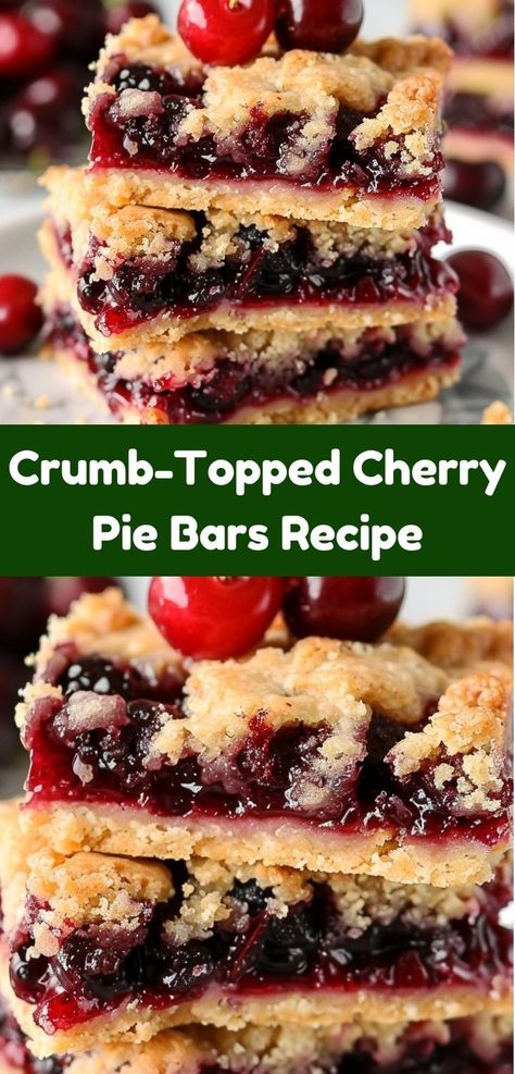 Want a new pie recipe idea? These Crumb-Topped Cherry Pie Bars are a fantastic choice! Indulge in cherry goodness with this dessert, perfect for those who love easy pie recipes Cherry Pie Bars Recipe, Pie Filling Desserts, Cherry Pie Filling Recipes, Cherry Pie Bars, Pie Bars Recipe, Cherry Pie Recipe, Pie Bar Recipes, Pie Filling Recipes, Cherry Filling