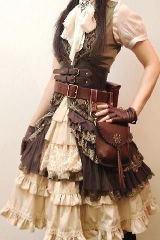 Steampunk Mode, Moda Steampunk, Steampunk Outfits, Mode Steampunk, Steampunk Skirt, Steampunk Dress, Fest Outfits, Steampunk Ideas, Style Steampunk