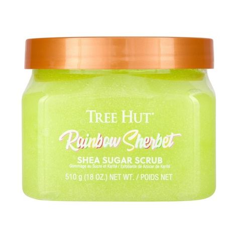 Tree Hut Rainbow Sherbet Shea Sugar Body Scrub - 18oz Tree Hut Face Scrub, Tree Hut Sugar Scrub, Preppy Products, Fav Products, Bath Body Works Candles, Rainbow Sherbet, Perfect Skin Care Routine, Sugar Scrubs, Shower Supplies