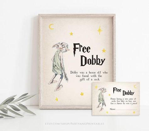 Hey, I found this really awesome Etsy listing at https://www.etsy.com/listing/770709358/free-dobby-baby-shower-sign-with-cards Hogwarts Portraits, Kids Baby Shower Games, Harry Potter Baby Shower Games, Baby Shower Games Free, Dobby Sock, Harry Potter Shower, Harry Potter Birthday Invitations, Free Dobby, Harry Potter Games