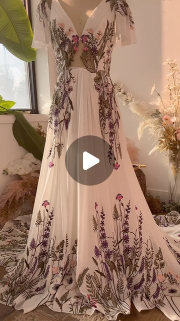 664 likes, 7 comments - floraandlane on September 16, 2023: "The dreamiest wedding dress full of lavender wildflowers 💜🌿✨ • • #uniqueweddingdress #BohoWeddingDress #floralembroidery #we..." Dreamy Wedding Dress, Dreamy Wedding, Wedding Dresses Unique, Boho Wedding Dress, Floral Embroidery, Lavender, Wild Flowers, Wedding Dress