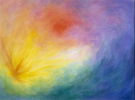 Waldorf Painting, Veil Painting Waldorf Tutorial, Waldorf Watercolor, Rainbow Art Painting Watercolors, Veil Painting Waldorf, Waldorf Watercolor Painting, Waldorf Crayon Drawings, Kindergarden Art, Wet On Wet Painting