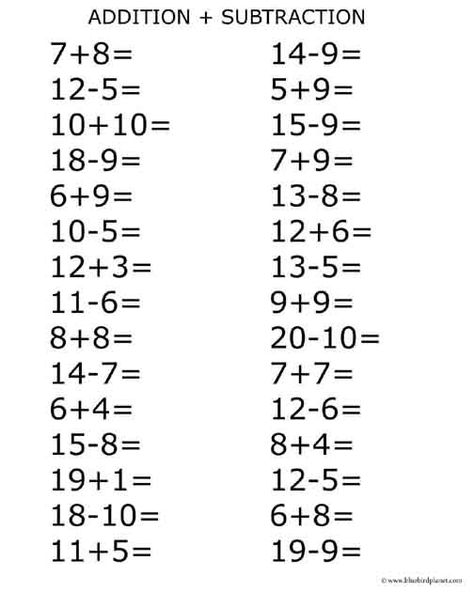 Free printable worksheets for preschool, Kindergarten, 1st, 2nd, 3rd, 4th, 5th grades. Mixed addition and subtraction. Kindergarten Addition, Kindergarten Math Worksheets Addition, Subtraction Kindergarten, Kindergarten Math Worksheets Free, Kindergarten Addition Worksheets, Math Addition Worksheets, Math Subtraction, Addition And Subtraction Worksheets, 2nd Grade Math Worksheets