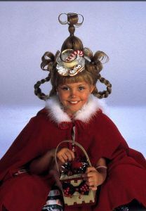 Cindy Lou Who Halloween Costume Cindy Lou Hair, Cindy Lou Hoo, Christmas Character Costumes, Whoville Costumes, Cindy Lou Who Hair, Cindy Lou Who Costume, Whoville Hair, Der Grinch, The Grinch Movie