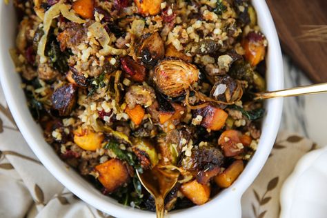 Butternut Squash Rice, Rice Pilaf, Veggie Side Dishes, Bean Casserole, Roasted Butternut, Thanksgiving Side Dishes, Brussels Sprouts, Butternut Squash, Brussel Sprouts