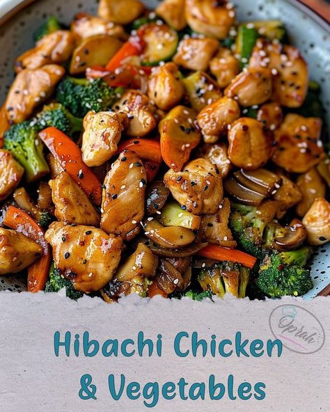 Savor Station | Just made this delicious Hibachi Chicken & Vegetables - just like at a Japanese steakhouse | Facebook Chicken Habatchi Blackstone, Hibachi Chicken Bowl, Habatchi Chicken Recipes, Habatchi Chicken, Hibachi Chicken, Japanese Steakhouse, Asian Noodle Recipes, Asian Noodle, Chicken Bowl