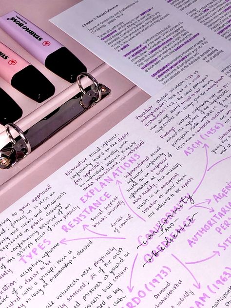 Psychology Notes Aesthetic, A Level Psychology, Psychology Revision, Psychology Aesthetic, Purple Notes, Psychology A Level, Emily Thomas, Law School Life, Psychology Notes