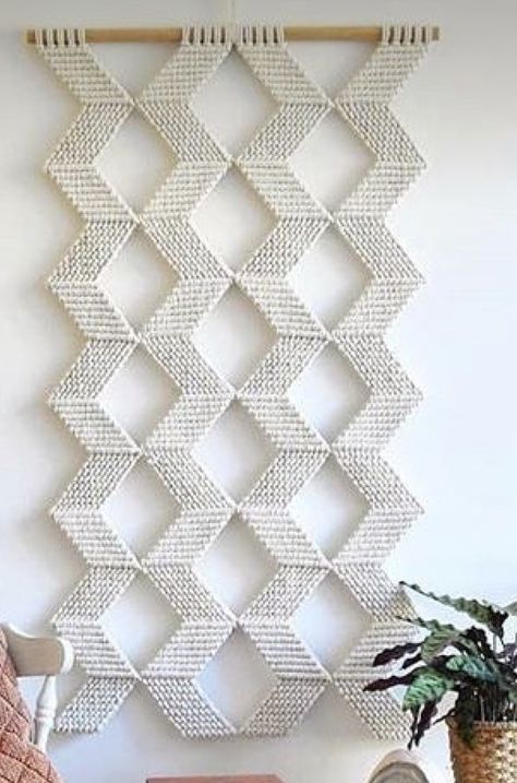 Macrame Wall Hanging Ideas, Simpul Makrame, Pola Macrame, Macrame Home Decor, Makramee Diy, Macrame Knots Pattern, Macrame Wall Hanging Diy, Macrame Wall Hanging Patterns, Macrame Curtain