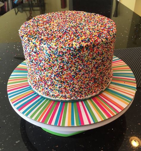 Not my pic!! #yum #cake 18th Birthday Party Cake, Rainbow Sprinkle Cake, Rainbow Sprinkle Cakes, Birth Cakes, Cake Rainbow, Rainbow Sprinkle, Cake Sprinkles, 13 Birthday Cake, Cake Homemade