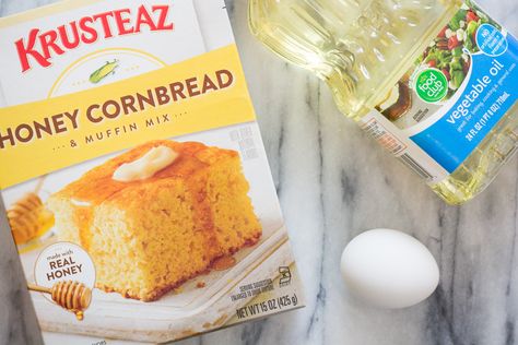 Cornbread Recipe Krusteaz Honey Cornbread Recipe, Krusteaz Cornbread Recipes, Best Corn Casserole Recipe, Krusteaz Recipes, Easy Corn Casserole Recipe, Creamed Corn Cornbread, Honey Cornbread Muffins, Best Cornbread Recipe, Cream Corn Casserole