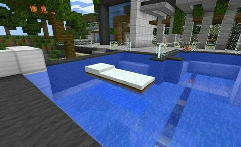 Minecraft Outdoor Ideas, Minecraft Kitchen Ideas Modern, Minecraft Pool, Minecraft Diy Crafts, Villa Minecraft, Minecraft Diy, Minecraft Houses Xbox, Construction Minecraft, Case Minecraft