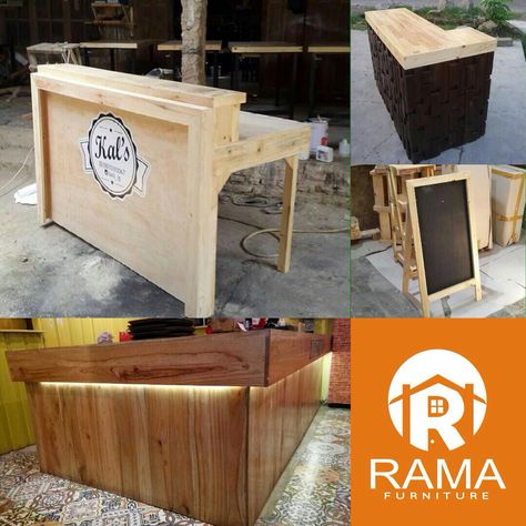 Meja kasir @rama furniture Food Stand, Food Stands, Toy Chest, Storage Chest, Furniture Decor, Outlet, Projects To Try, Cafe, Toys