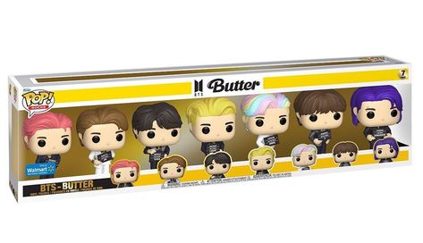 Funko Pop! Rocks: BTS - Butter - 7pk (Walmart Exclusive) Игрушки Funko Pop, Funko Pop Dolls, Kids Toy Shop, Funk Pop, Funko Pop Collection, Bts Butter, Pop Dolls, Kpop Merchandise, Pop Toys