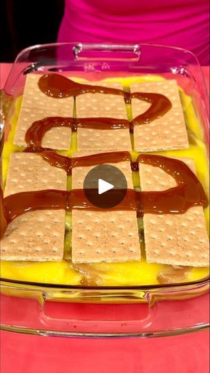 15K views · 716 reactions | No Bake Caramel Apple Eclair Cake! 🍏 | No Bake Caramel Apple Eclair Cake! 🍏

#easyrecipes #apples #desserts | By Kyle & Mistie Knight | Now you're going to take a can
of apple pie filling. And we're going to spread that out. And
our next layer is some French vanilla pudding. You just need
to follow the instructions on the box. We need some milk.
Some milk. Can you grab some milk from the fridge? Sure.
Making that for you. Milk right here. Here it is. Here you go.
Great. Thank you. That's two boxes fresh vanilla pudding and
then we're going to add four cups of milk. Those boxes of
pudding were 3. 4 ounces and each one needs two cups of milk
and then you just whisk that together. Alright, now we're
going to add half of our pudding on top of our apples
saving hal Apple Eclair Cake, Apple Eclair, Apples Desserts, Baked Caramel Apples, Apple Pie Bread, Lemon Blueberry Cheesecake, Baked Caramel, Churros Recipe, Eclair Cake